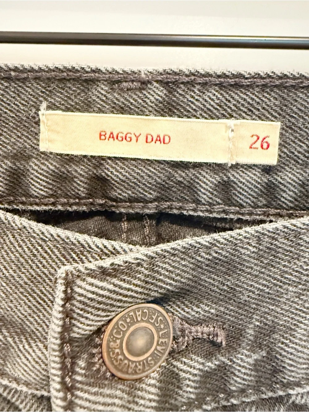 LEVI’S Dad Baggy Jeans in Black Wash size 26 90’s - Picture 7 of 12